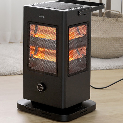 가정용 사무실 타이머 발터치식 오방 향 전기 난로 히터 i93(블랙)